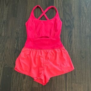 Pink free people romper